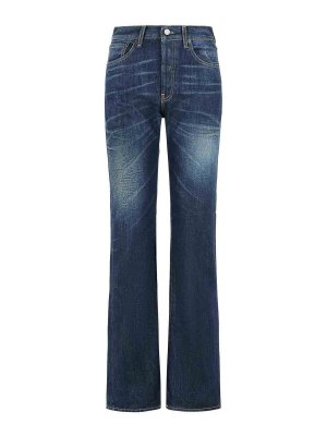 Acne Studios: jeans dritti, a sigaretta - Jeans di cotone blu 2009F