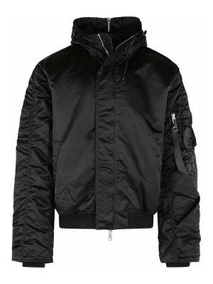 ALPHA INDUSTRIES: casual jackets - N-2B Base Uv Black Nylon Jacket