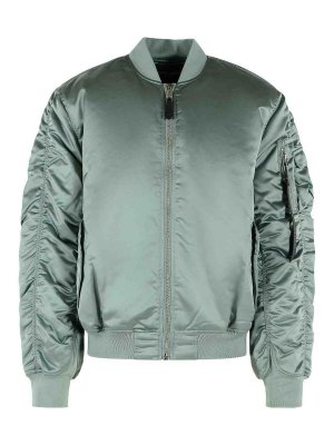 ALPHA INDUSTRIES: bombers - Ma-1 Uv Silverblue Nylon Bomber Jacket