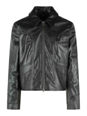 AMIRI: leather jacket - Black Leather Jacket