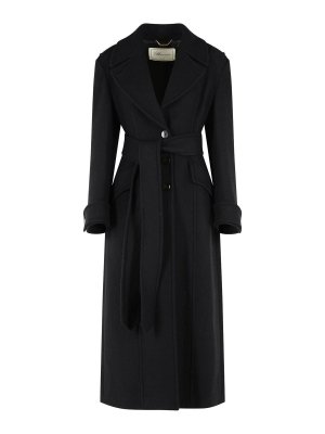 BLUMARINE: トレンチコート - トレンチコート - 黒