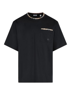 BURBERRY: t-shirts - Ryan Black Cotton T-Shirt