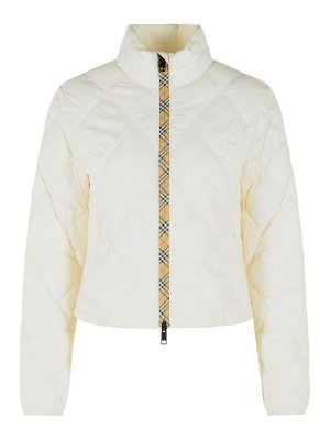 BURBERRY: casual jackets - Bramford Ivory Nylon Jacket