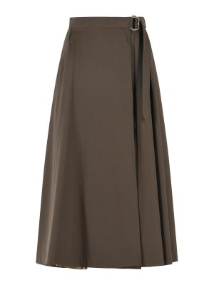 BURBERRY: Gonne Lunghe - Gonna Belina in lana verde
