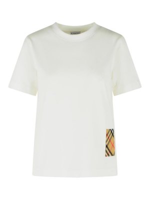 BURBERRY: t-shirt - T-shirt Frankie in cotone bianco