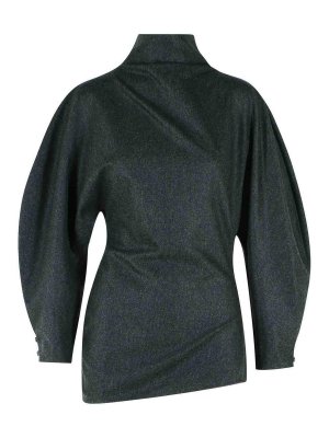 KHAITE: Tops & Tank tops - Harlow Wool And Charcoal Cashmere Top