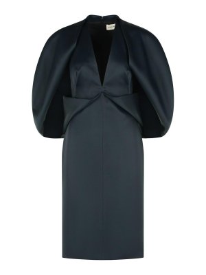KHAITE: costumi interi - Abito in crêpe di raso nero