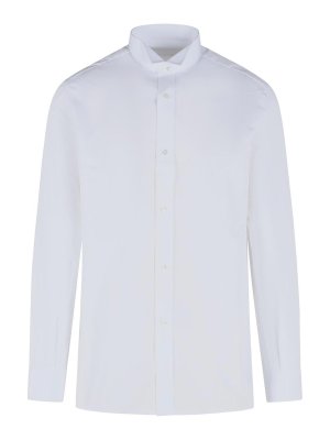 Maison Margiela: shirts - Snapped White Cotton Shirt