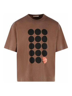 Marni: t-shirts - Brown Cotton T-Shirt