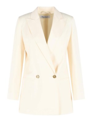 Max Mara: bikinis - Bikini Ivory White Virgin Wool Blazer