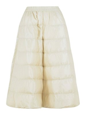 MONCLER: padded jackets - Padded Ivory Polyamide Midi Skirt