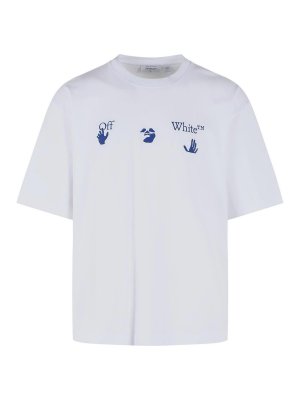 OFF-WHITE: t-shirts - White Cotton T-Shirt