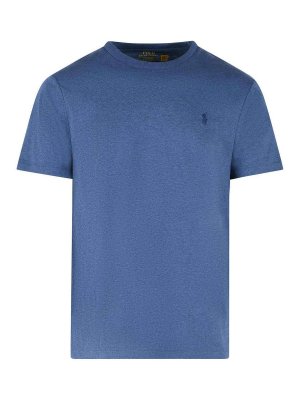 POLO RALPH LAUREN: t-shirts - Blue Cotton T-Shirt