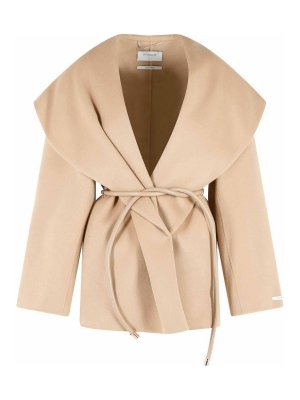 SPORTMAX: casual jackets - Uguale Brown Virgin Wool Jacket