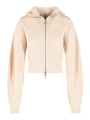 SPORTMAX: cardigans - Balco Ivory Wool And Cashmere Cardigan