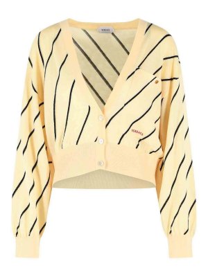 VERSACE: cardigans - Cream Wool Cardigan