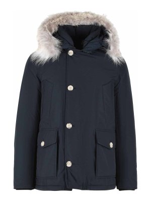 WOOLRICH: parkas - Arctic Blue Cotton Blend Parka