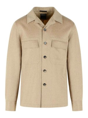 Z ZEGNA: shirts - Alba Beige Cashmere Oasis Overshirt