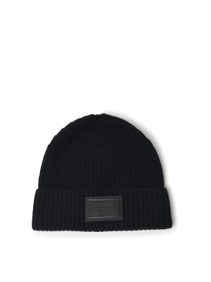 DOLCE & GABBANA: beanies - Black Cashmere Beanie
