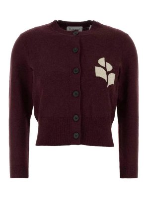ISABEL MARANT: Cardigans - Cardigan - Rouge Brun