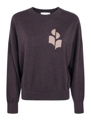 ISABEL MARANT: Strickpullover mit Rundhalsausschnitt - Rundhalspullover - Braun
