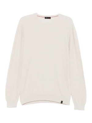FAY: Strickpullover mit Rundhalsausschnitt - Rundhalspullover - Beige