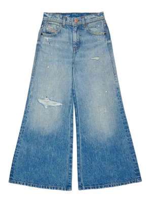 DIESEL: Pantalones casual - Pantalón Casual - Azul