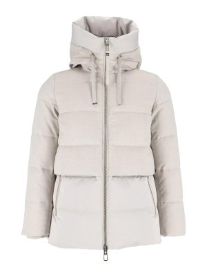 DUNO: padded jackets - Keiko bi-material down jacket