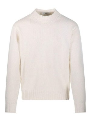 DUNST: Strickpullover mit Rundhalsausschnitt - Rundhalspullover - Weiß