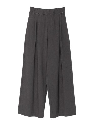 ELEH: Pantalons élégants - Pantalon Couturier - Gris Foncé