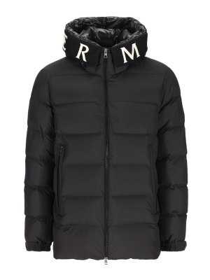 MONCLER: short coats - Short logo jacket