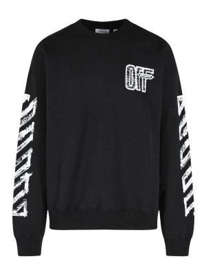 OFF-WHITE: スウェット＆セーター - スウェットシャツ/セーター - 黒