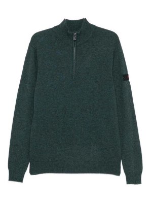 PEUTEREY: Strickpullover mit Rundhalsausschnitt - Rundhalspullover - Grün