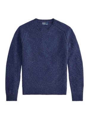 POLO RALPH LAUREN: Strickpullover mit Rundhalsausschnitt - Rundhalspullover - Dunkelblau