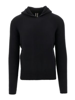 RICK OWENS: Strickpullover mit Rundhalsausschnitt - Rundhalspullover - Schwarz