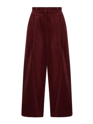 S MAX MARA: カジュアルトラウザー - カジュアルパンツ - 赤