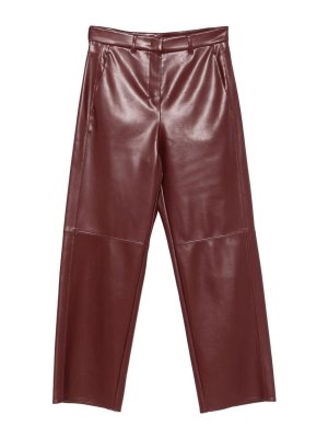 S MAX MARA: straight leg jeans - Sospiro coated jersey trousers