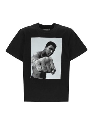 Sacai: t-shirts - Muhammad Ali cotton T-shirt
