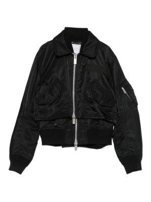 Sacai: ショートコート - ショートコート - 黒