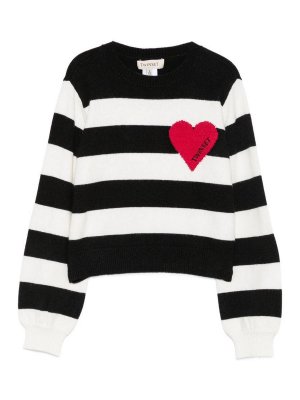 TWINSET: Strickpullover mit Rundhalsausschnitt - Rundhalspullover - Schwarz