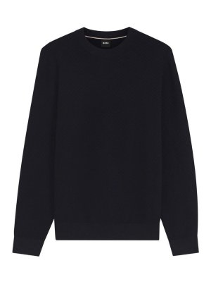 Hugo Boss: Pull col rond - Pull Col Rond - Bleu Foncé