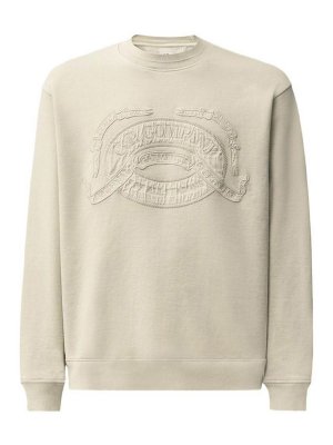 C.P. COMPANY: Pull col rond - Pull Col Rond - Vert Clair