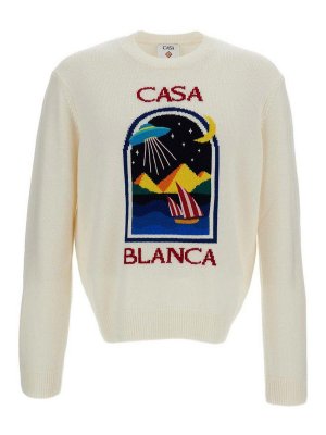 CASABLANCA: Sweatshirts und Pullover - Sweatshirt - Weiß