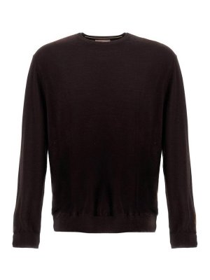 HERNO: Pull col rond - Pull Col Rond - Marron Foncé