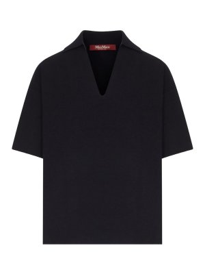 MAX MARA STUDIO: Strickpullover mit Rundhalsausschnitt - Rundhalspullover - Schwarz