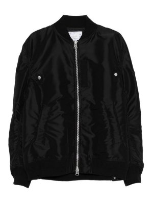 Sacai: ショートコート - ショートコート - 黒