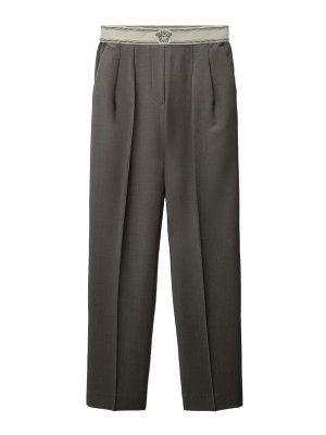 VERSACE: Pantalones casual - Pantalón Casual - Gris Claro