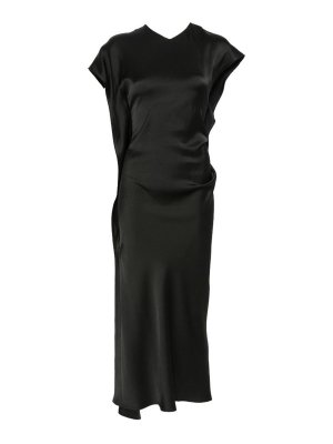 VICTORIA BECKHAM: ニーレングスドレス - 膝丈ドレス - 黒