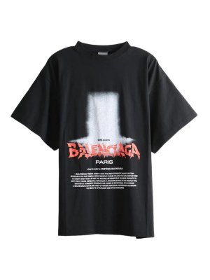 BALENCIAGA: T-shirts - T-Shirt - Schwarz