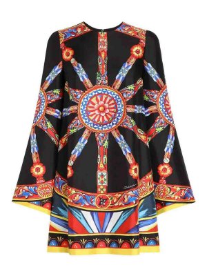 DOLCE & GABBANA: Knielange Kleider - Knielanges Kleid - Bunt